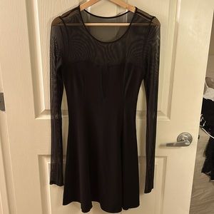 Black dress with mesh